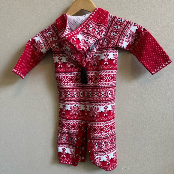 Hanna Andersson Holiday Sweater Romper sz 80 // US 18-24mo - Picture 7 of 7